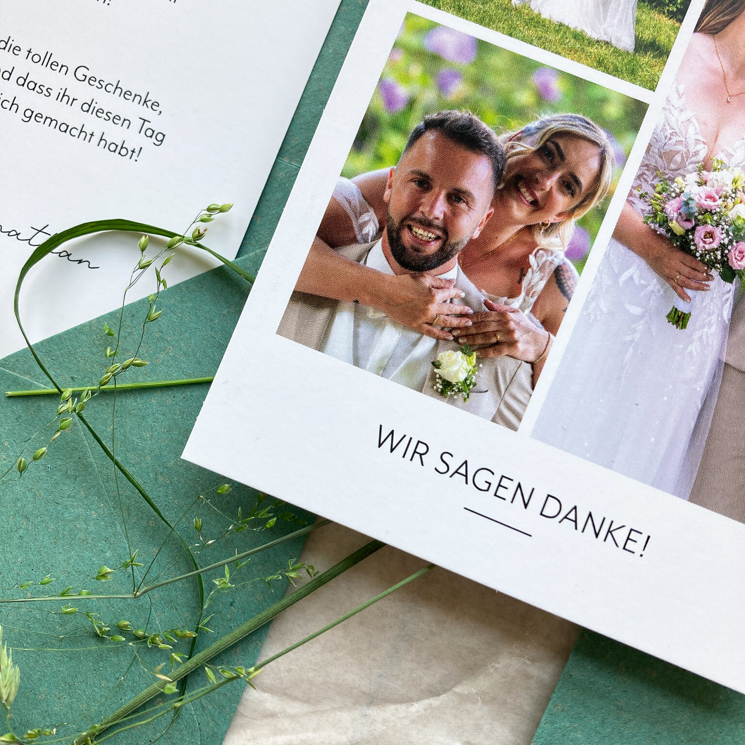 Hochzeitspapeterie Dankeskarten