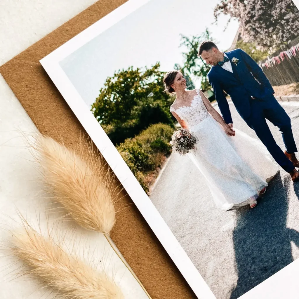 Dankeskarte im individuellen Hochzeitspapeterie-Konzept von gutmanndesign